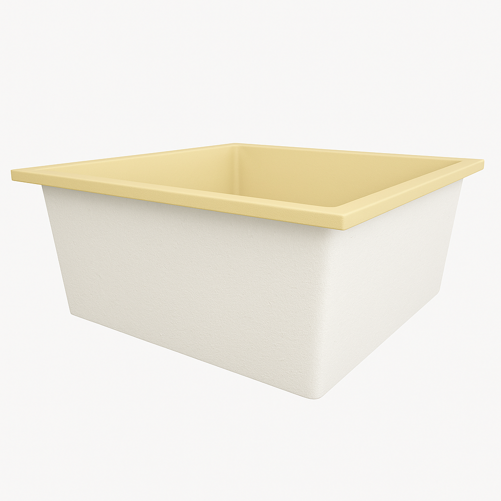 1200 x 1200 Deep Soaking Tub – 600mm Depth – Square – Omnitub
