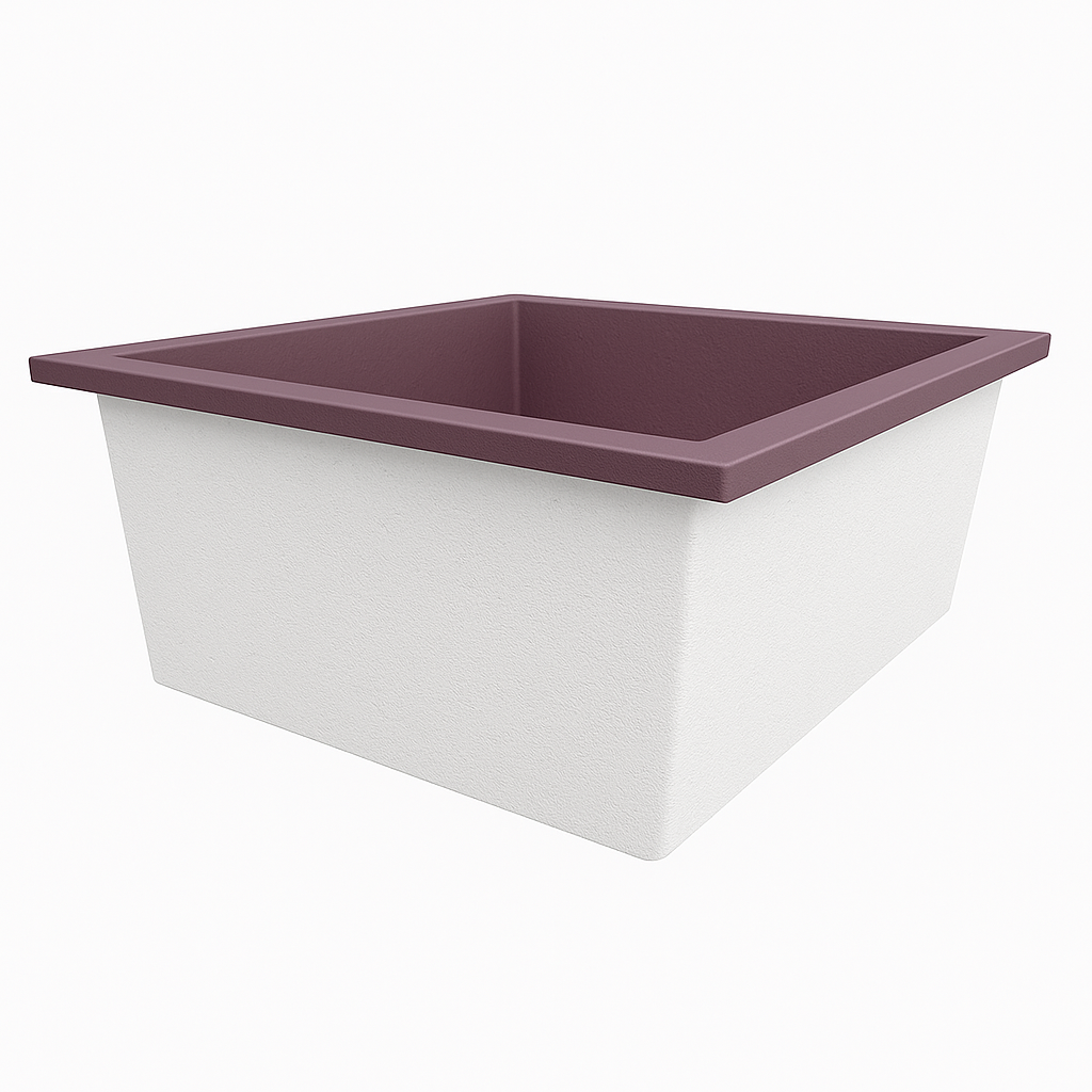 1200 x 1200 Deep Soaking Tub – 600mm Depth – Square – Omnitub