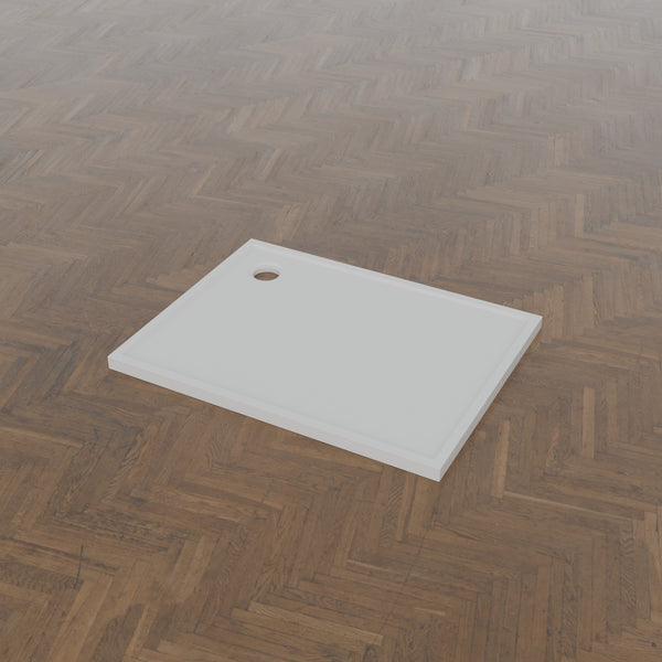 1064 × 810 Rectangular Shower Tray – 45mm Slim Non-Slip — three-quarter view · Omnitub gallery 34
