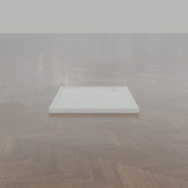 1064 × 810 Rectangular Shower Tray – 45mm Slim Non-Slip — end view · Omnitub gallery end