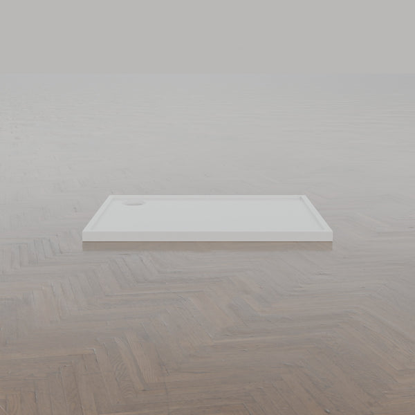 1064 × 810 Rectangular Shower Tray – 45mm Slim Non-Slip — side profile · Omnitub gallery side