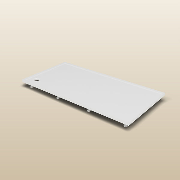 2000 × 1000 Rectangular Shower Tray – 45mm Slim Non-Slip — on the adjustable riser kit · Omnitub render