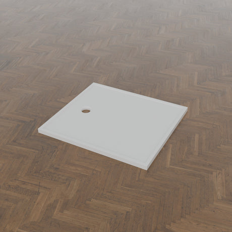 1100 × 1000 Rectangular Shower Tray – 45mm Slim Non-Slip — three-quarter view · Omnitub gallery 34