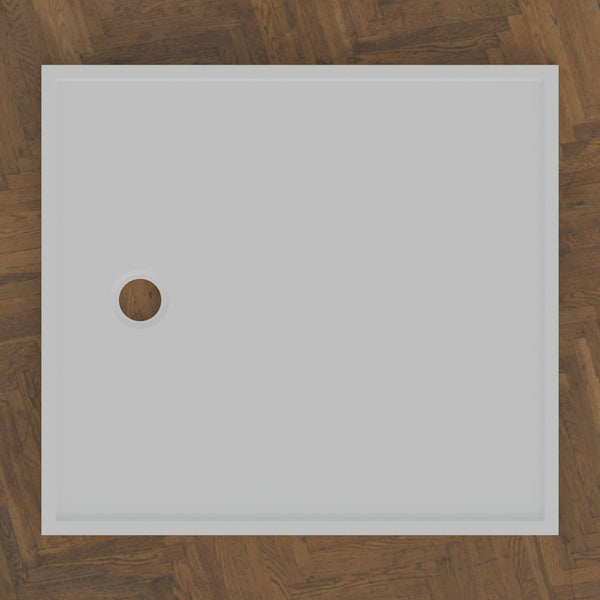 1100 × 1000 Rectangular Shower Tray – 45mm Slim Non-Slip — bird's-eye · Omnitub bird's-eye hero
