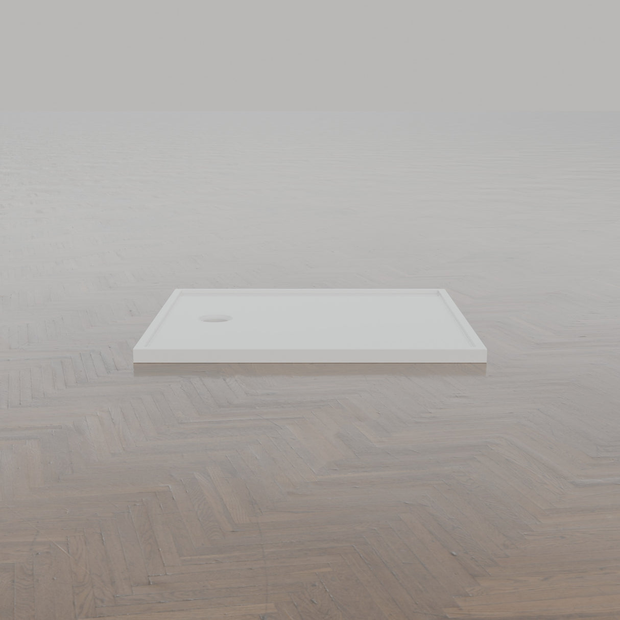 1100 × 1000 Rectangular Shower Tray – 45mm Slim Non-Slip — side profile · Omnitub gallery side