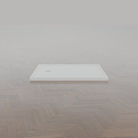 1100 × 1000 Rectangular Shower Tray – 45mm Slim Non-Slip — side profile · Omnitub gallery side
