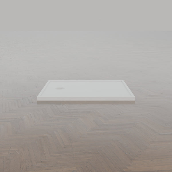 1100 × 1000 Rectangular Shower Tray – 45mm Slim Non-Slip — side profile · Omnitub gallery side