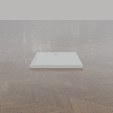1100 x 800 Rectangular Shower Tray – 45mm Slim Non-Slip — end view · Omnitub gallery end