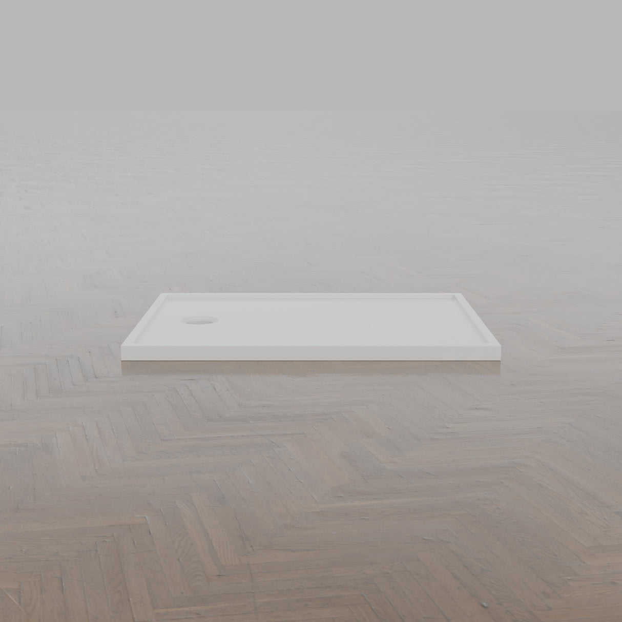 1100 x 800 Rectangular Shower Tray – 45mm Slim Non-Slip — side profile · Omnitub gallery side