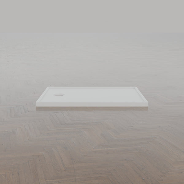 1100 x 800 Rectangular Shower Tray – 45mm Slim Non-Slip — side profile · Omnitub gallery side