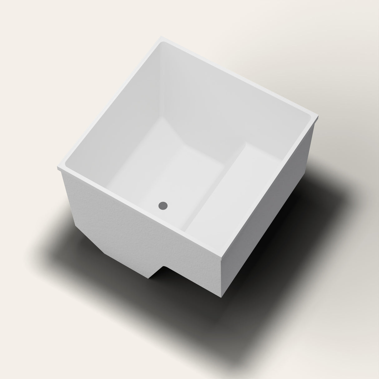 Omnitub 1100 x 1100 seated soaking tub highbird