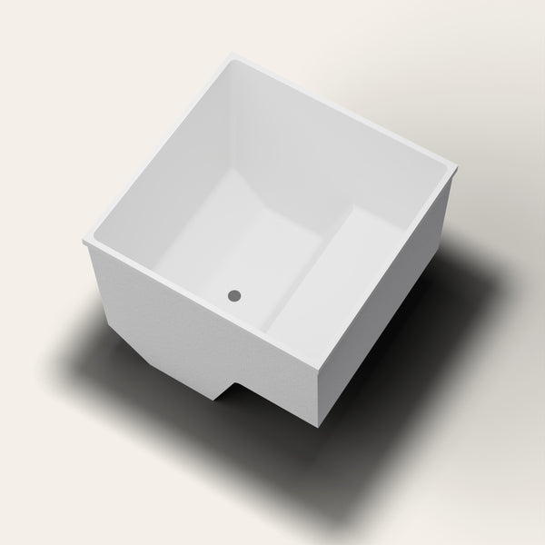 Omnitub 1100 x 1100 seated soaking tub highbird