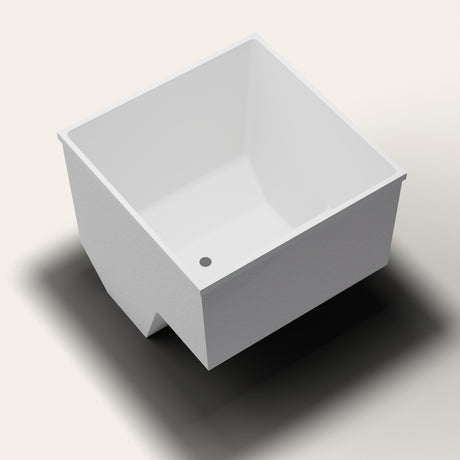 Omnitub 1100 x 1100 seated soaking tub in seat