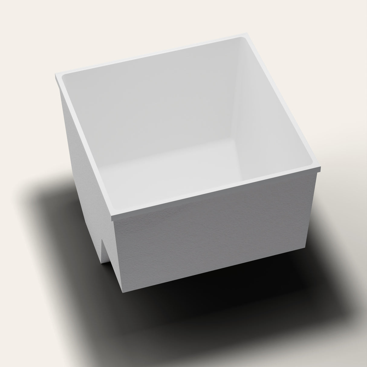 Omnitub 1100 x 1100 seated soaking tub in seatclose