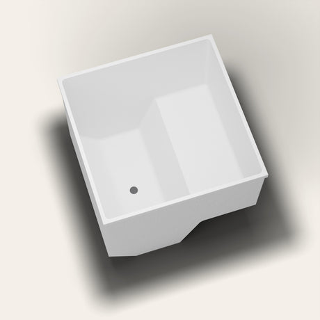 Omnitub 1100 x 1100 seated soaking tub in well