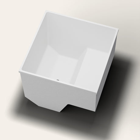 Omnitub 1100 x 1100 seated soaking tub lookin