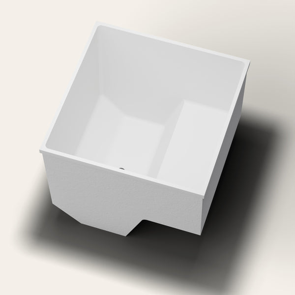 Omnitub 1100 x 1100 seated soaking tub lookin