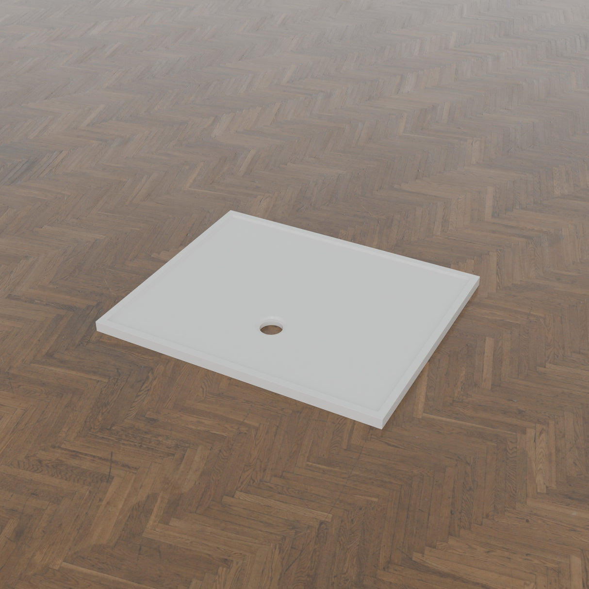 1200 × 1000 Rectangular Shower Tray – 45mm Slim Non-Slip — three-quarter view · Omnitub gallery 34