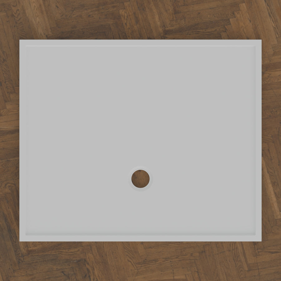 1200 × 1000 Rectangular Shower Tray – 45mm Slim Non-Slip — bird's-eye · Omnitub bird's-eye hero