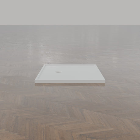 1200 × 1000 Rectangular Shower Tray – 45mm Slim Non-Slip — end view · Omnitub gallery end
