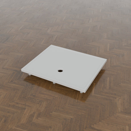 1200 × 1000 Rectangular Shower Tray – 45mm Slim Non-Slip — on the riser kit · Omnitub gallery feet34