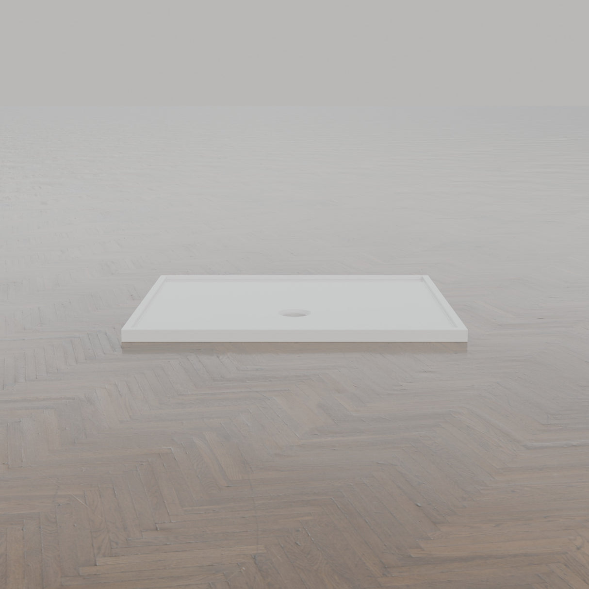 1200 × 1000 Rectangular Shower Tray – 45mm Slim Non-Slip — side profile · Omnitub gallery side