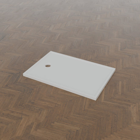 1200 × 800 Rectangular Shower Tray – 45mm Slim Non-Slip — three-quarter view · Omnitub gallery 34