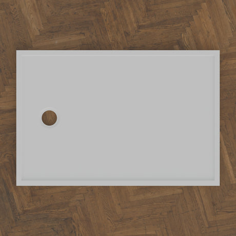 1200 × 800 Rectangular Shower Tray – 45mm Slim Non-Slip — bird's-eye · Omnitub bird's-eye hero