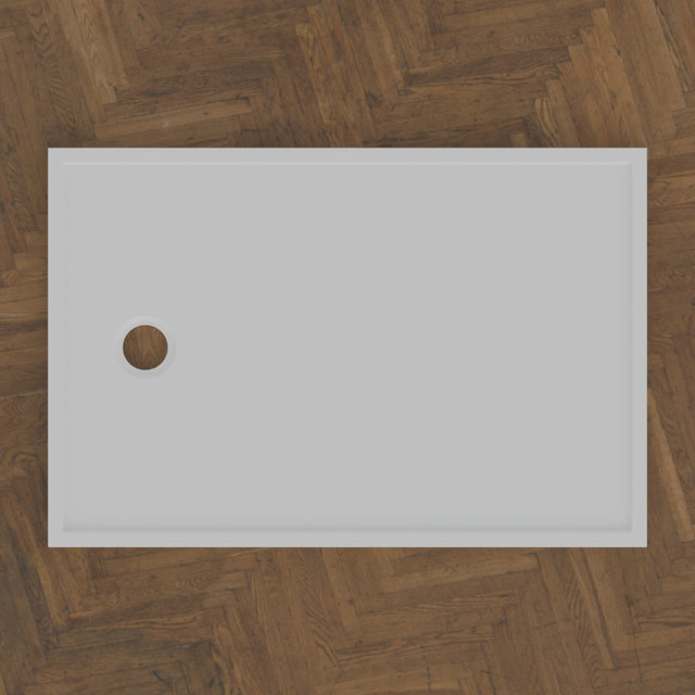 1200 × 800 Rectangular Shower Tray – 45mm Slim Non-Slip — bird's-eye · Omnitub bird's-eye hero