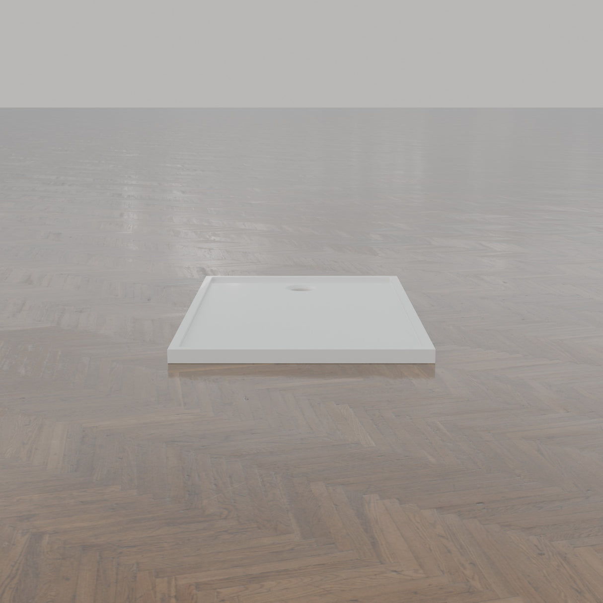 1200 × 800 Rectangular Shower Tray – 45mm Slim Non-Slip — end view · Omnitub gallery end
