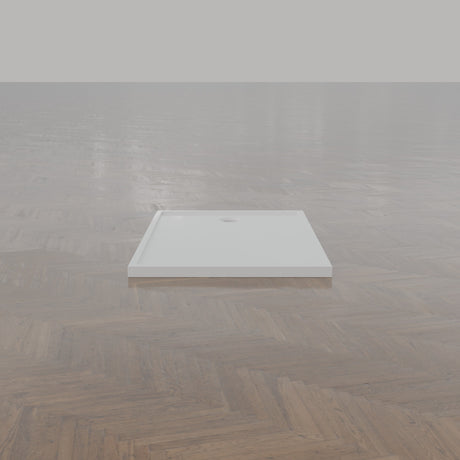 1200 × 800 Rectangular Shower Tray – 45mm Slim Non-Slip — end view · Omnitub gallery end