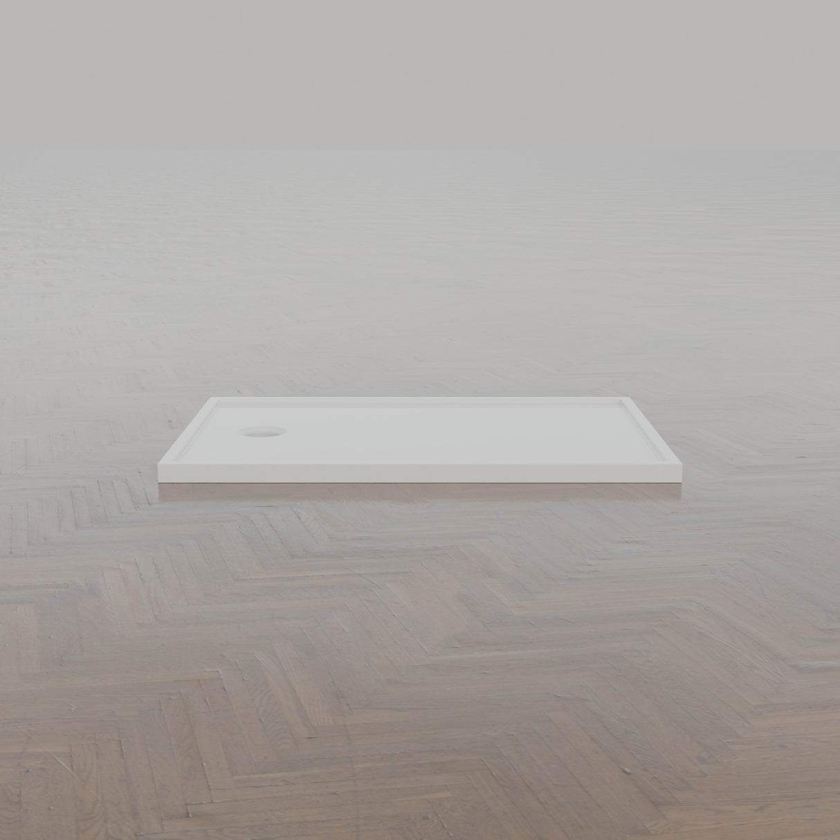 1200 × 800 Rectangular Shower Tray – 45mm Slim Non-Slip — side profile · Omnitub gallery side
