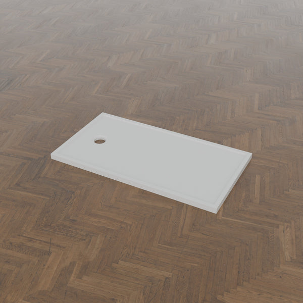 1300 x 700 Rectangular Shower Tray – 45mm Slim Non-Slip — three-quarter view · Omnitub gallery 34