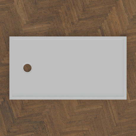 1300 x 700 Rectangular Shower Tray – 45mm Slim Non-Slip — bird's-eye · Omnitub bird's-eye hero