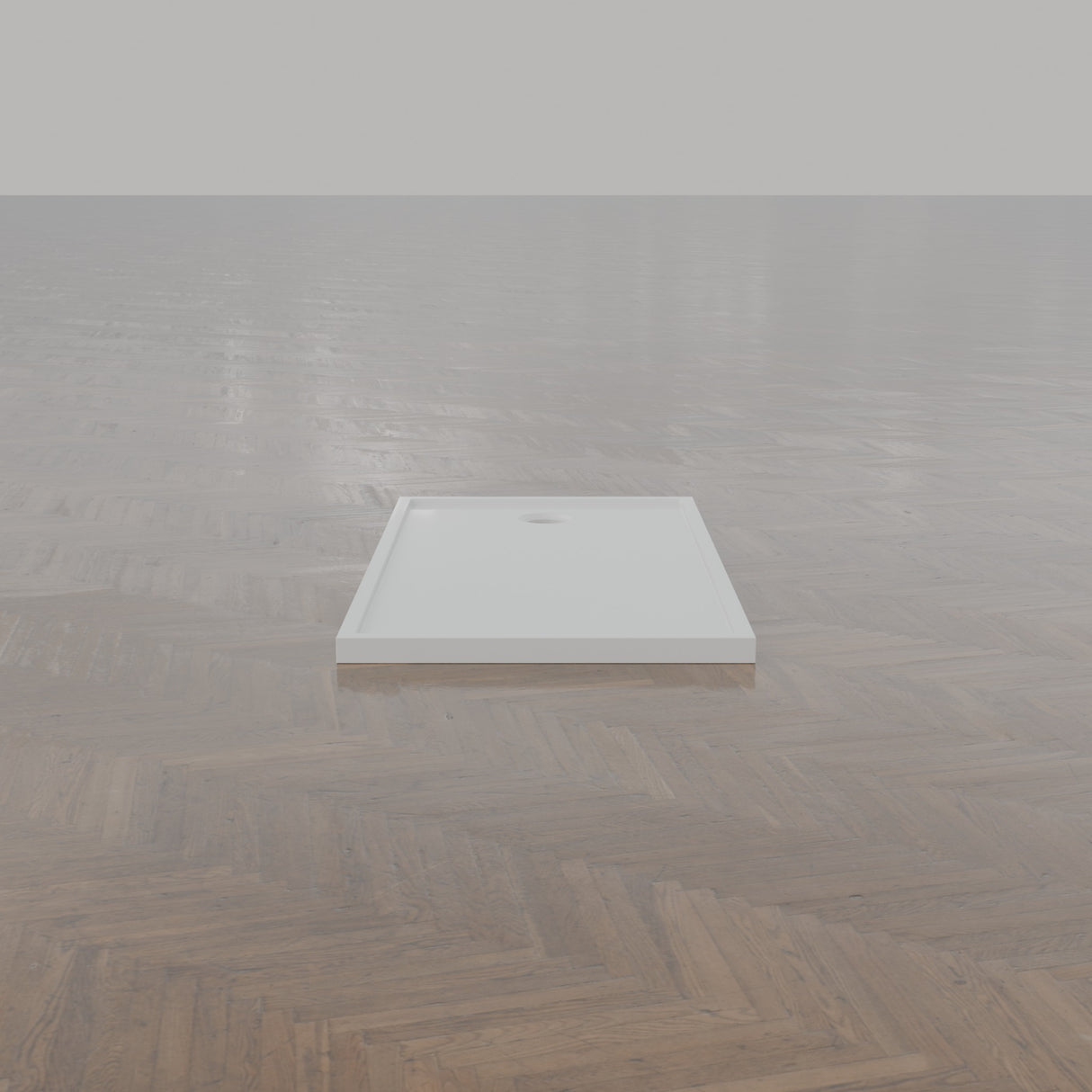 1300 x 700 Rectangular Shower Tray – 45mm Slim Non-Slip — end view · Omnitub gallery end