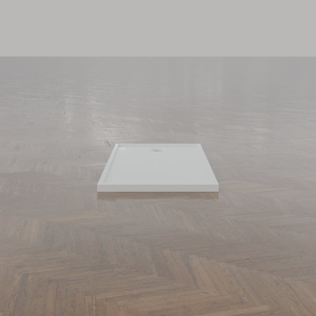 1300 x 700 Rectangular Shower Tray – 45mm Slim Non-Slip — end view · Omnitub gallery end