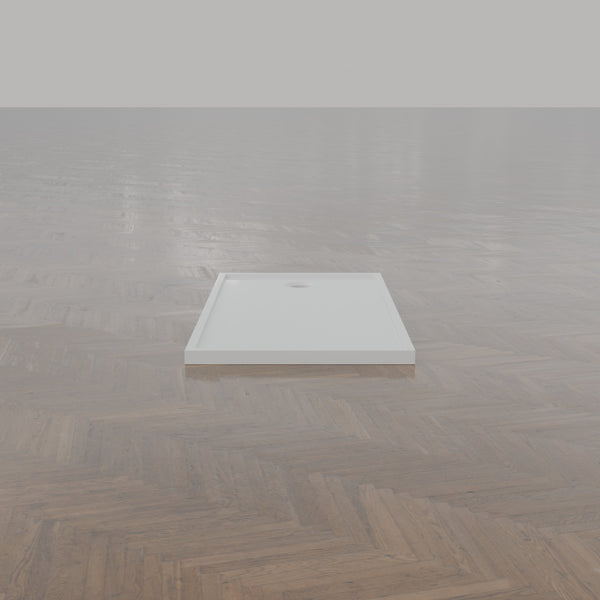 1300 x 700 Rectangular Shower Tray – 45mm Slim Non-Slip — end view · Omnitub gallery end