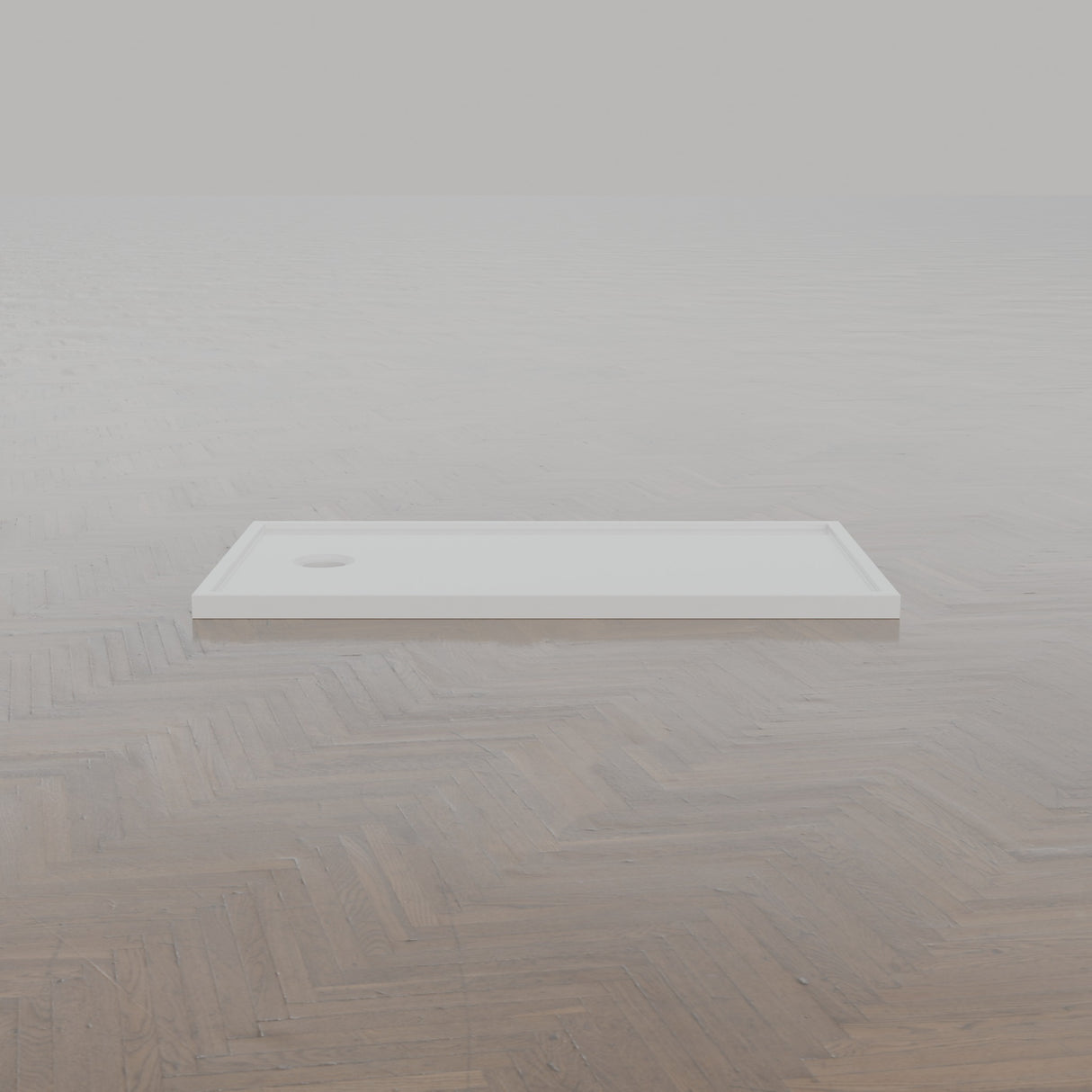 1300 x 700 Rectangular Shower Tray – 45mm Slim Non-Slip — side profile · Omnitub gallery side