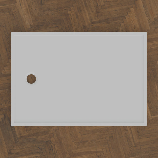 1300 × 900 Rectangular Shower Tray – 45mm Slim Non-Slip — bird's-eye · Omnitub bird's-eye hero