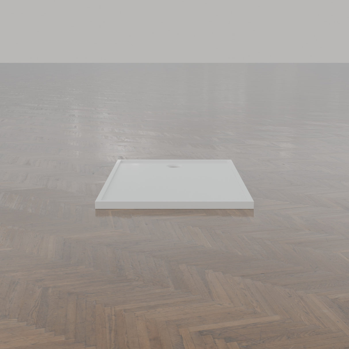 1300 × 900 Rectangular Shower Tray – 45mm Slim Non-Slip — end view · Omnitub gallery end