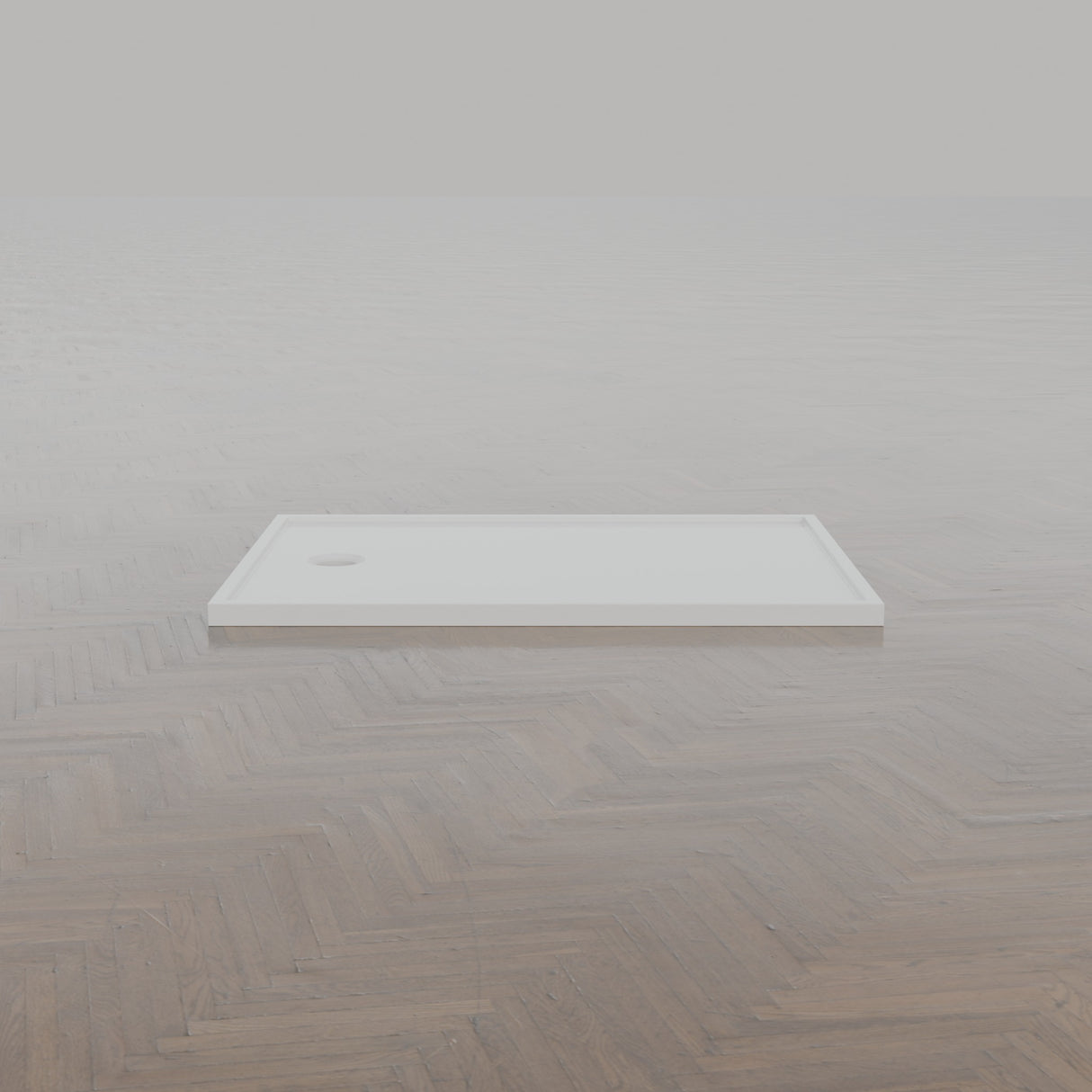 1300 × 900 Rectangular Shower Tray – 45mm Slim Non-Slip — side profile · Omnitub gallery side