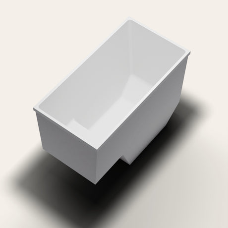 Omnitub 1350 x 700 seated soaking tub in corner