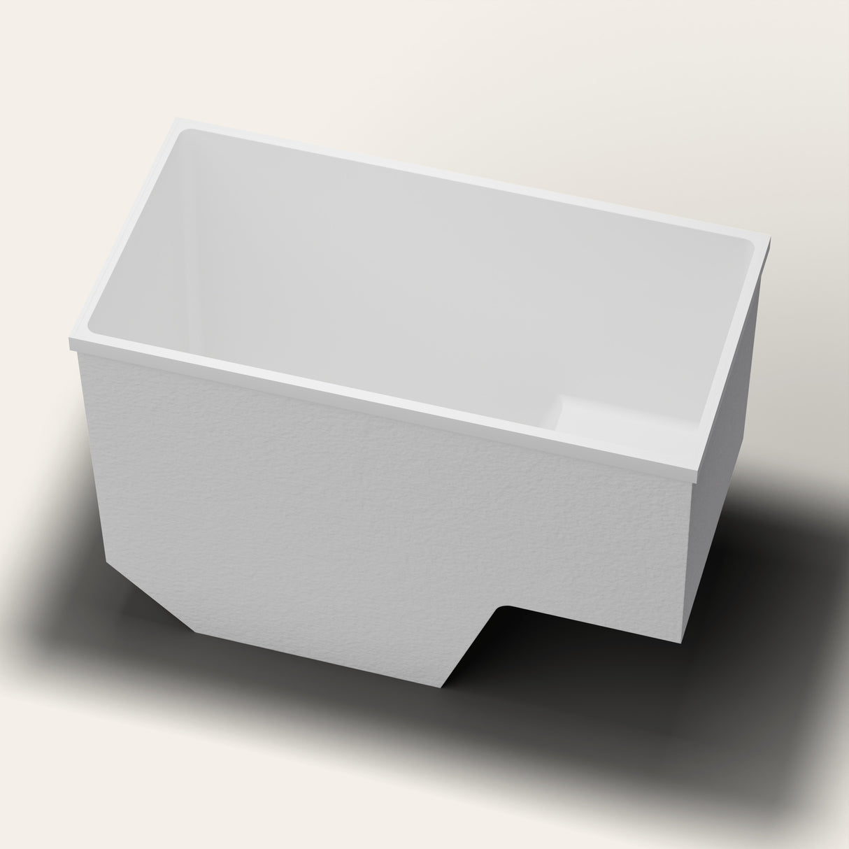 Omnitub 1350 x 700 seated soaking tub rimdetail