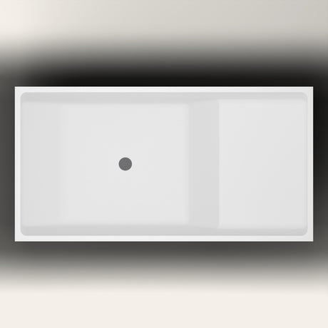 Omnitub 1350 x 700 seated soaking tub topdown
