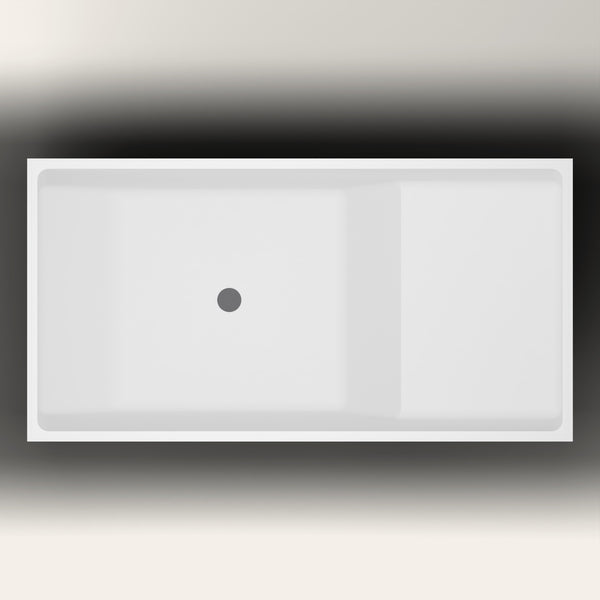 Omnitub 1350 x 700 seated soaking tub topdown