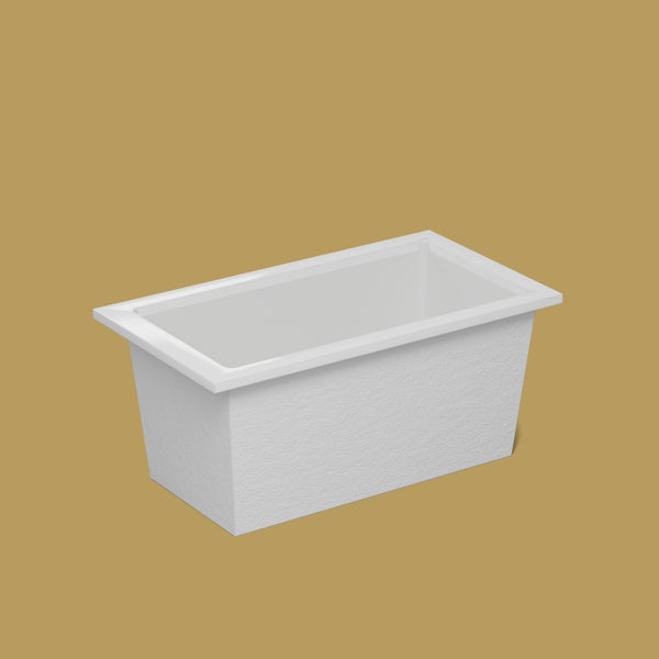 1350 x 750 Deep Soaking Tub – 600mm Depth – Rectangular – Omnitub — side three-quarter