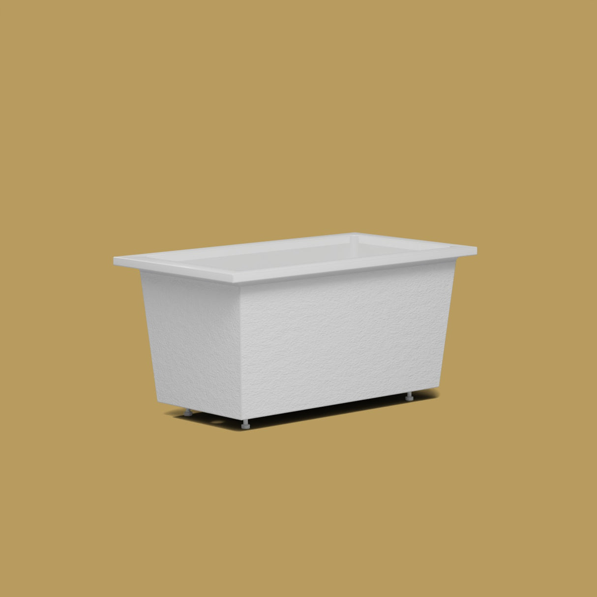 1350 x 750 Deep Soaking Tub – 600mm Depth – Rectangular – Omnitub — low corner on the feet kit [render:lowcorner:feet] [bg:brass]