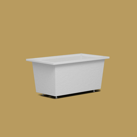 1350 x 750 Deep Soaking Tub – 600mm Depth – Rectangular – Omnitub — low corner on the feet kit [render:lowcorner:feet] [bg:brass]