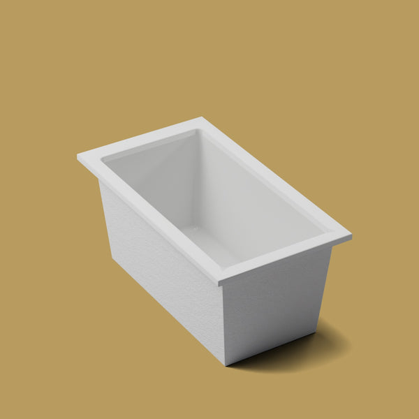 1350 x 750 Deep Soaking Tub – 600mm Depth – Rectangular – Omnitub — three-quarter