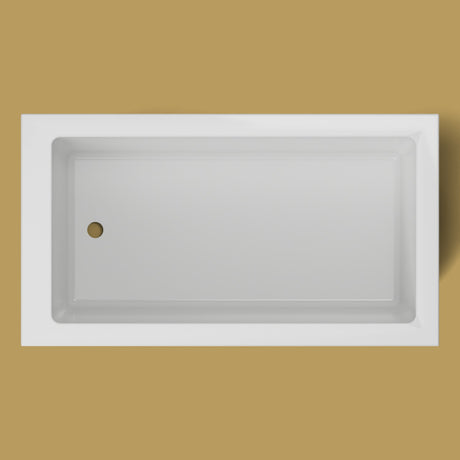1350 x 750 Deep Soaking Tub – 600mm Depth – Rectangular – Omnitub — from above [render:topdown:nofeet] [bg:brass]
